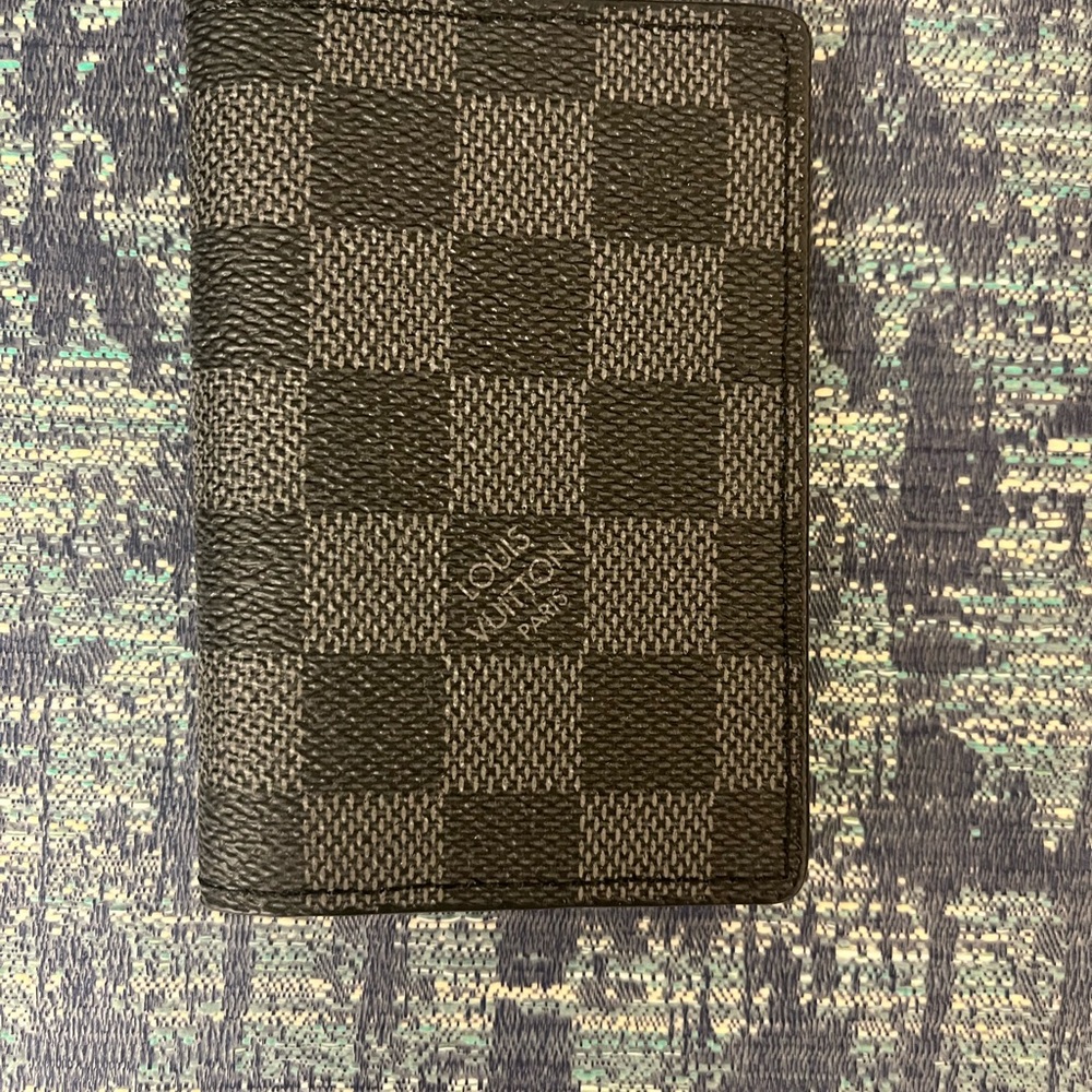 Louis Vuitton Dark Checkered Wallet/Card Holder